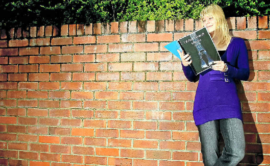 PRACTICE MAKES PERFECT: Murwillumbah high student Ally Burnham reading over her lines. PRACTICE MAKES PERFECT: Murwillumbah high student Ally Burnham reading over her lines.